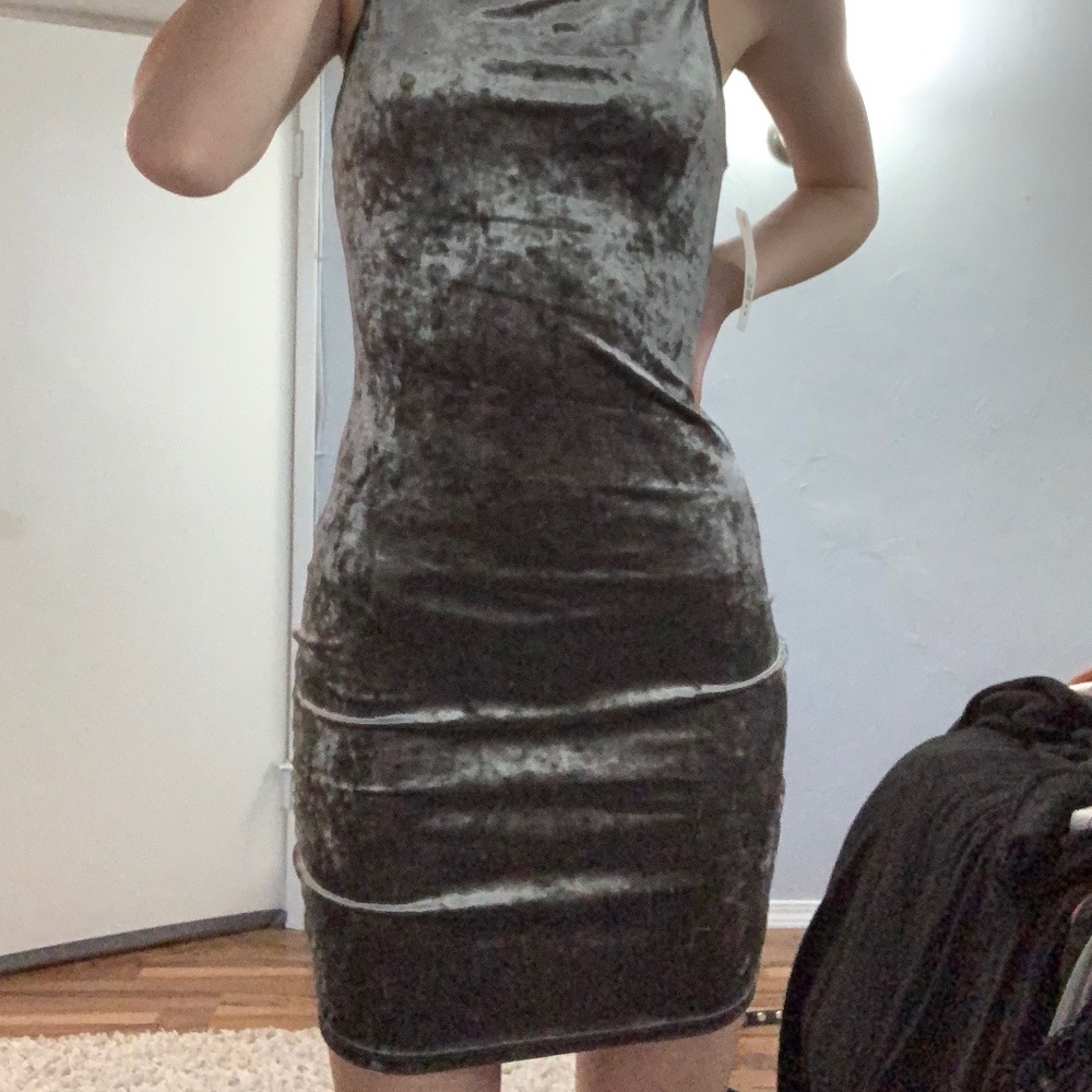 Crushed Velvet Mini Dress